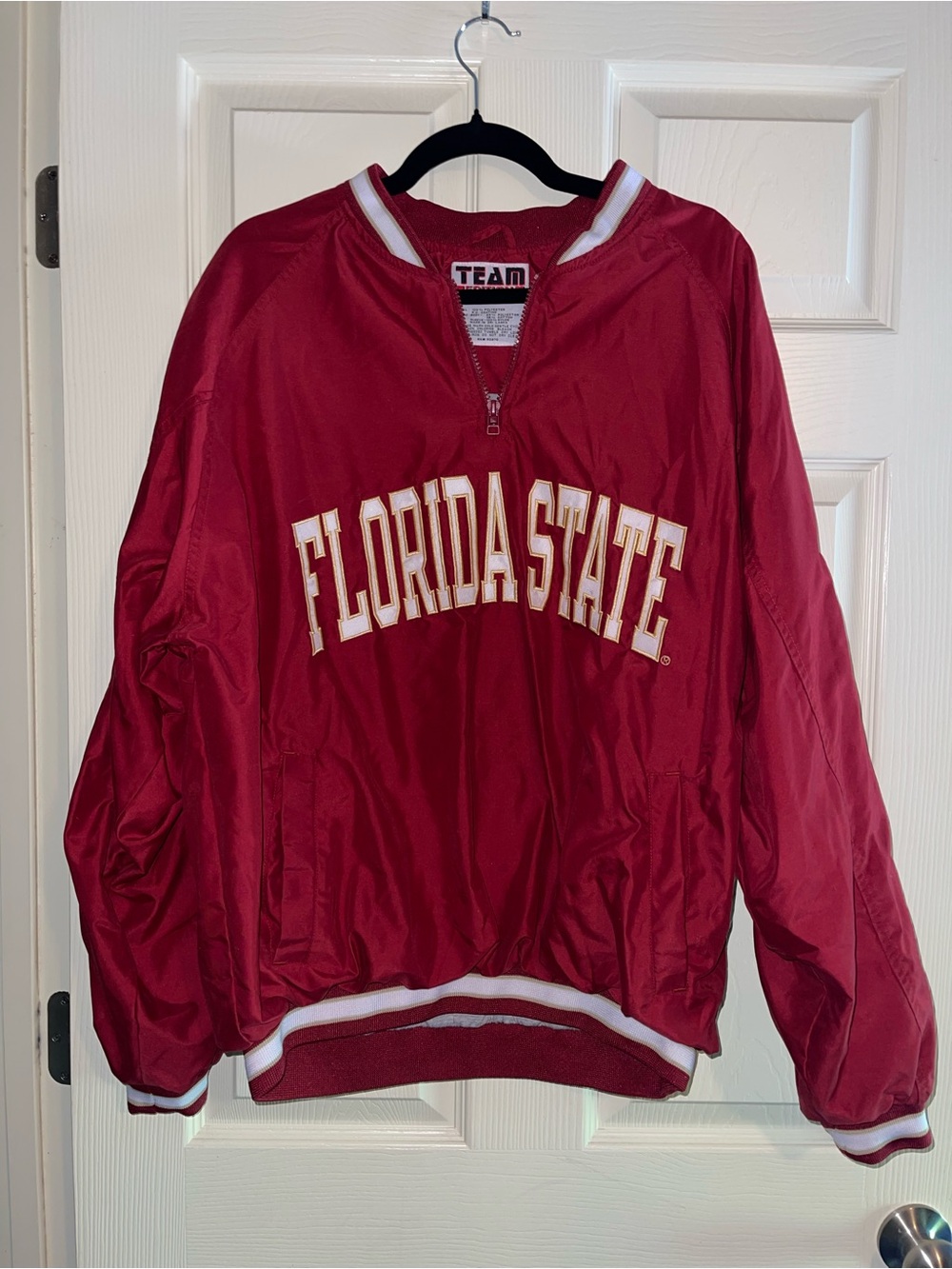Team Apparel Red Pullover Jacket with Black Trim